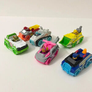 Paw Patrol Diecast  Car Lot Of 6 Skye Everest Tracker Marshall Chase Rubble